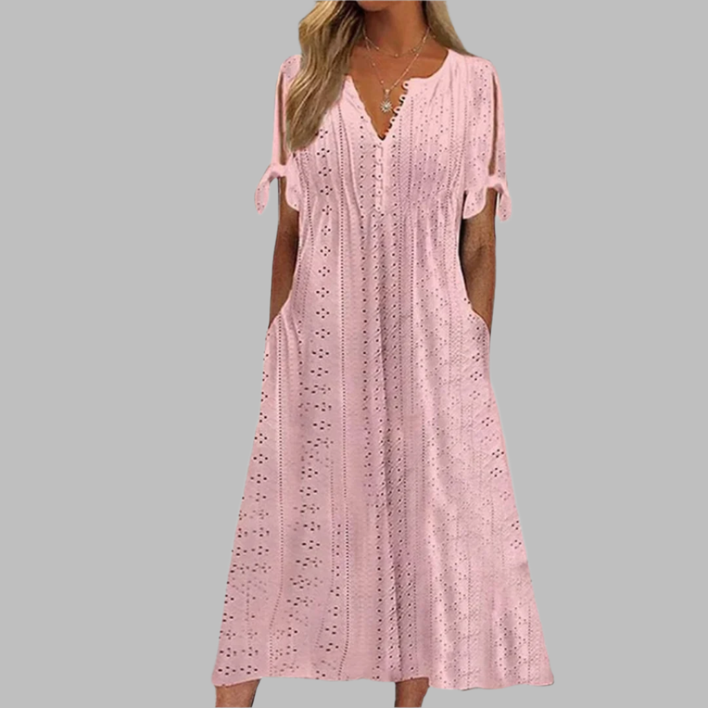 GR | Elegantes Sommer Boho Midi Kleid