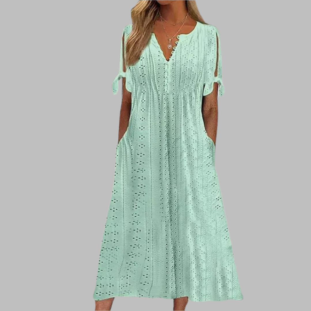GR | Elegantes Sommer Boho Midi Kleid