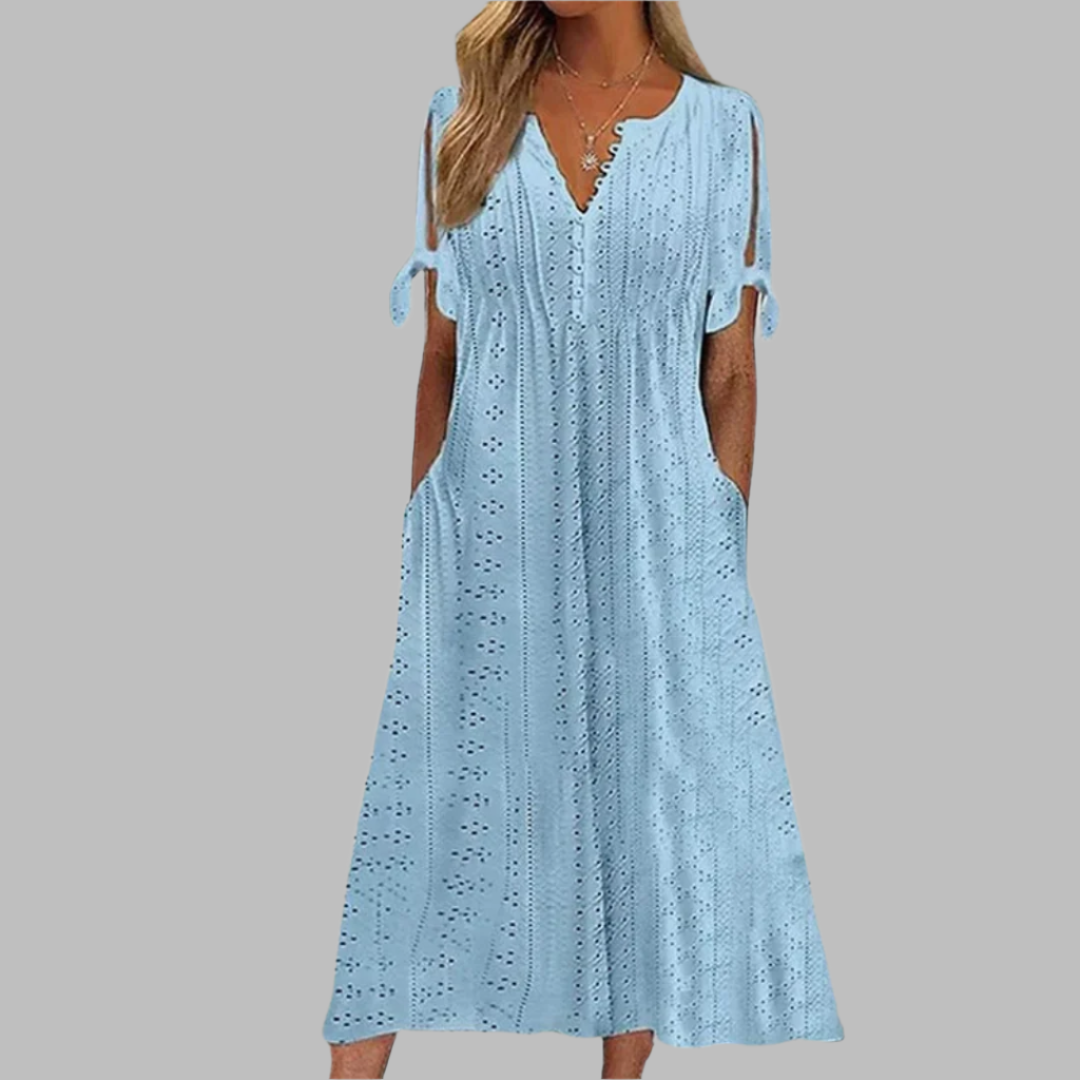 GR | Elegantes Sommer Boho Midi Kleid