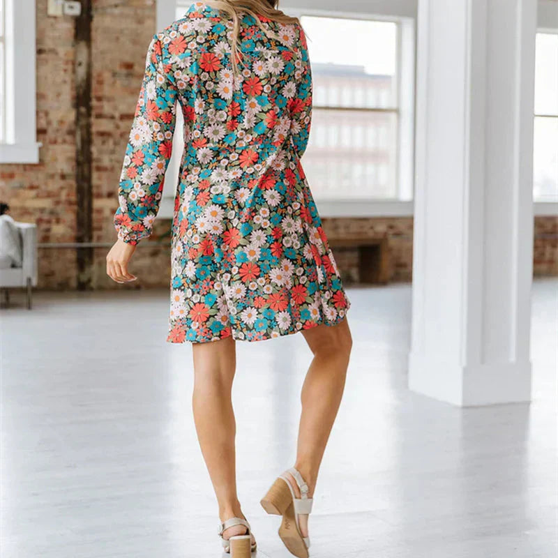 GR | Blouse dress with floral pattern