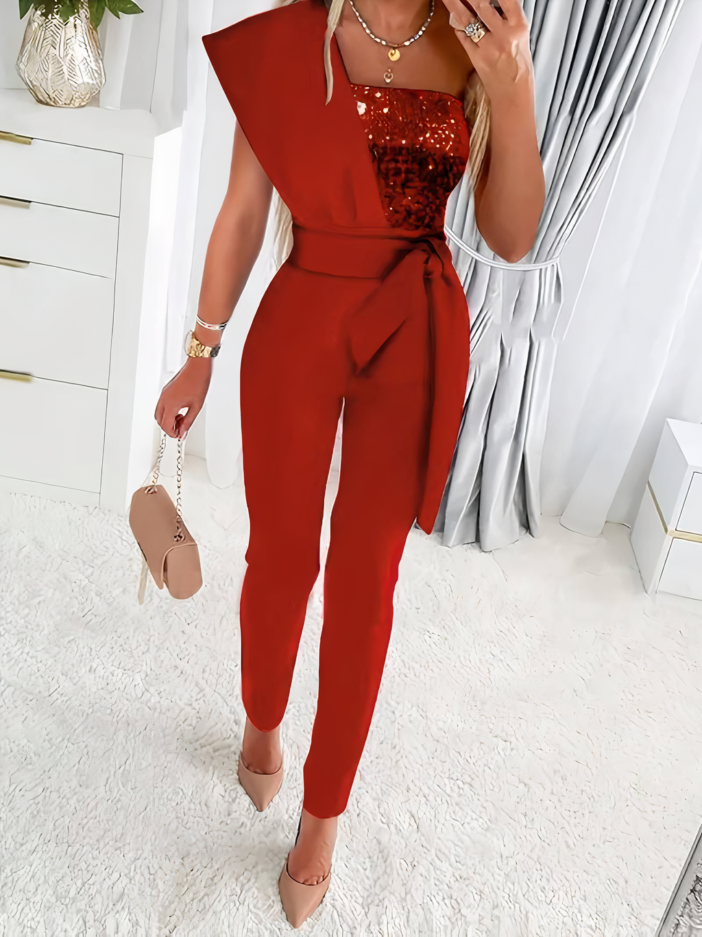 GR | Bodycon jumpsuit with glitter