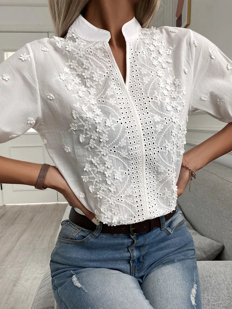 GR | Elegant V-neck top 