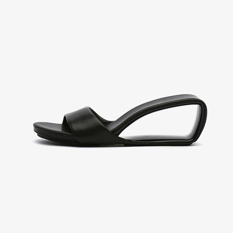 GR | Chunky heels, wedges, peep toe cutouts, genuine leather