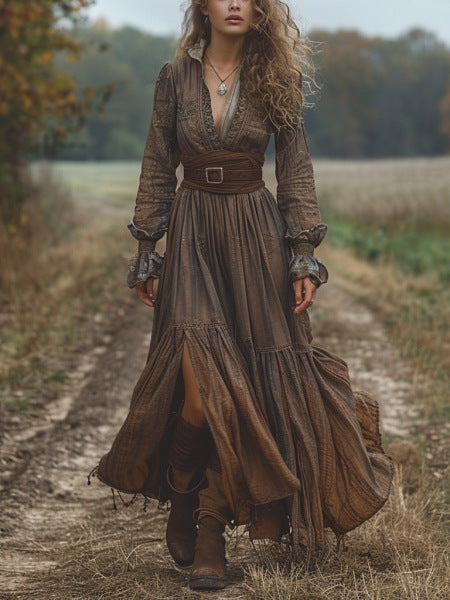 GR | Boho Semi-Transparent Chiffon Dress