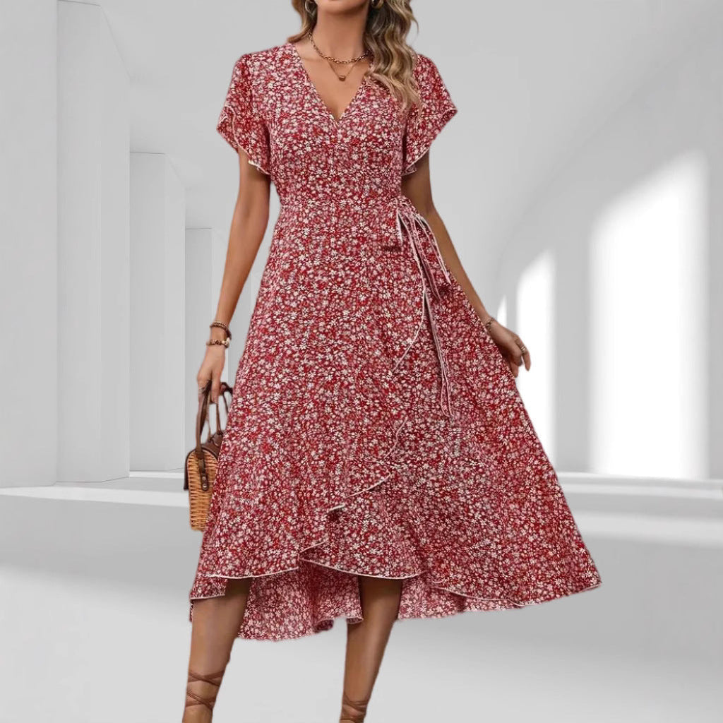 GR | Adored By You Floral Midi Kleid mit Gänseblümchen