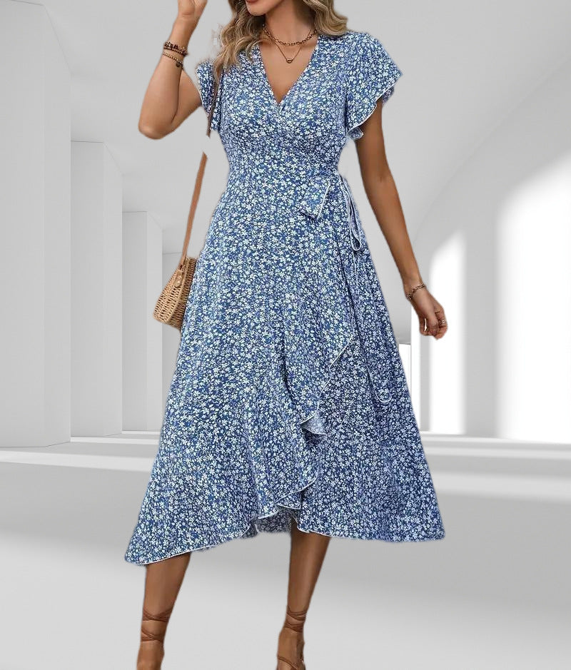 GR | Adored By You Floral Midi Kleid mit Gänseblümchen