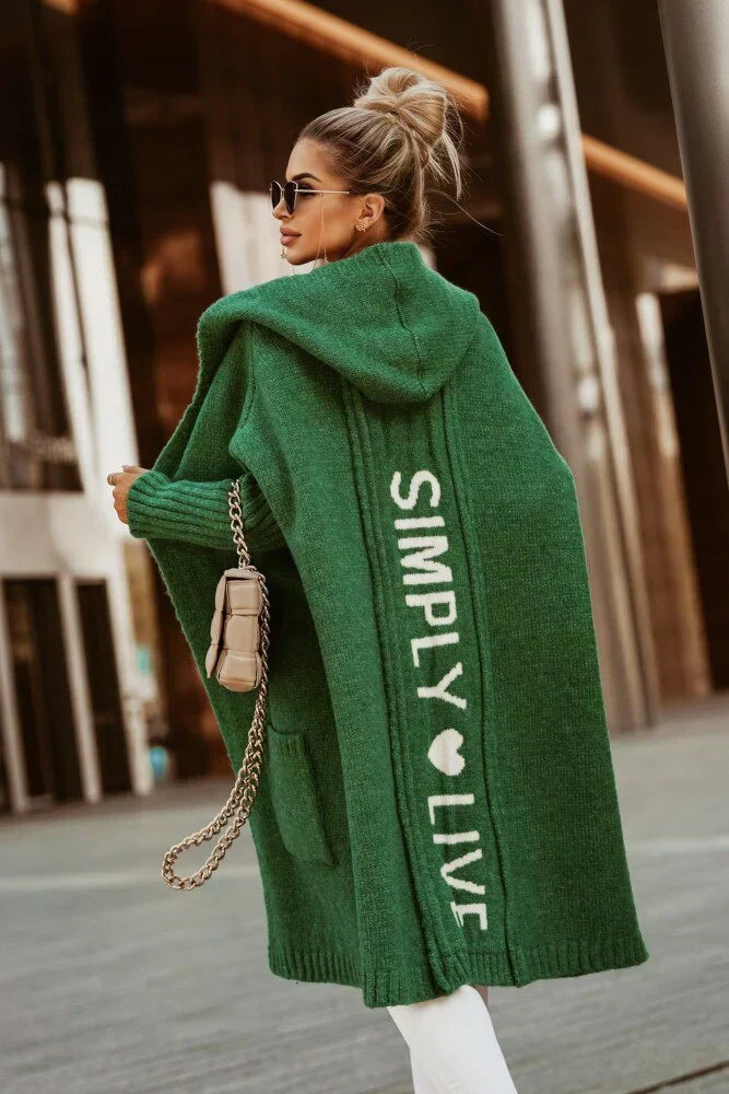 GR | Casual Autumn Long Hooded Cardigan for Women