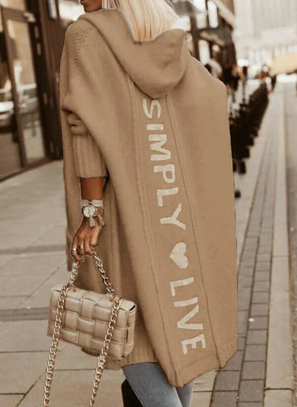 GR | Casual Autumn Long Hooded Cardigan for Women
