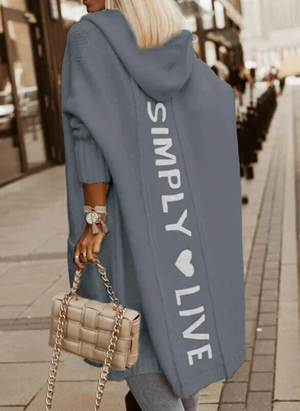 GR | Casual Autumn Long Hooded Cardigan for Women