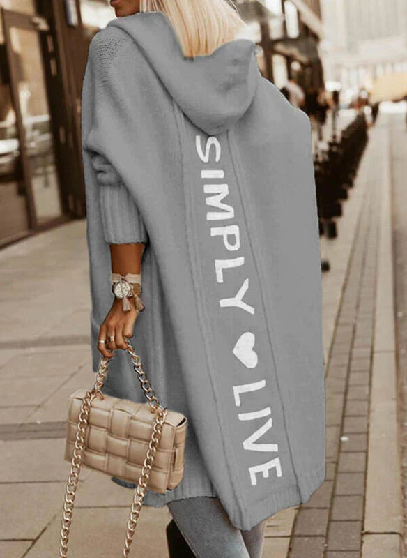 GR | Casual Autumn Long Hooded Cardigan for Women