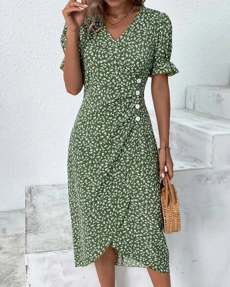 GR - Floral dress with V-neck