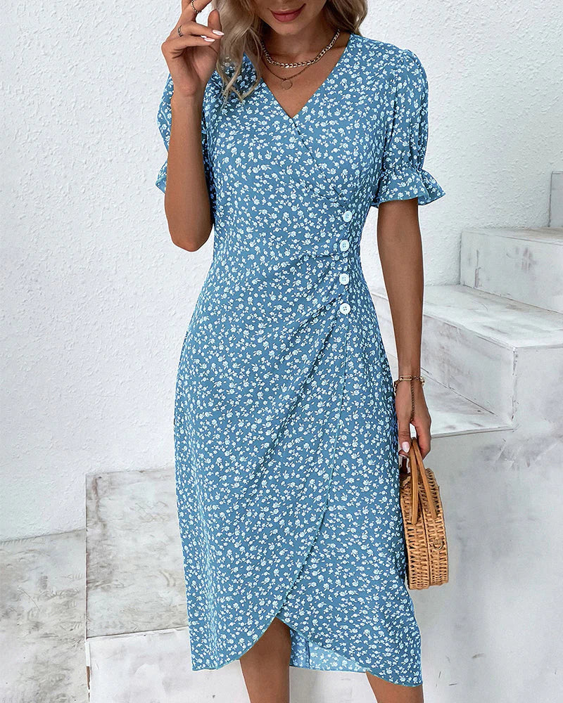 GR - Floral dress with V-neck