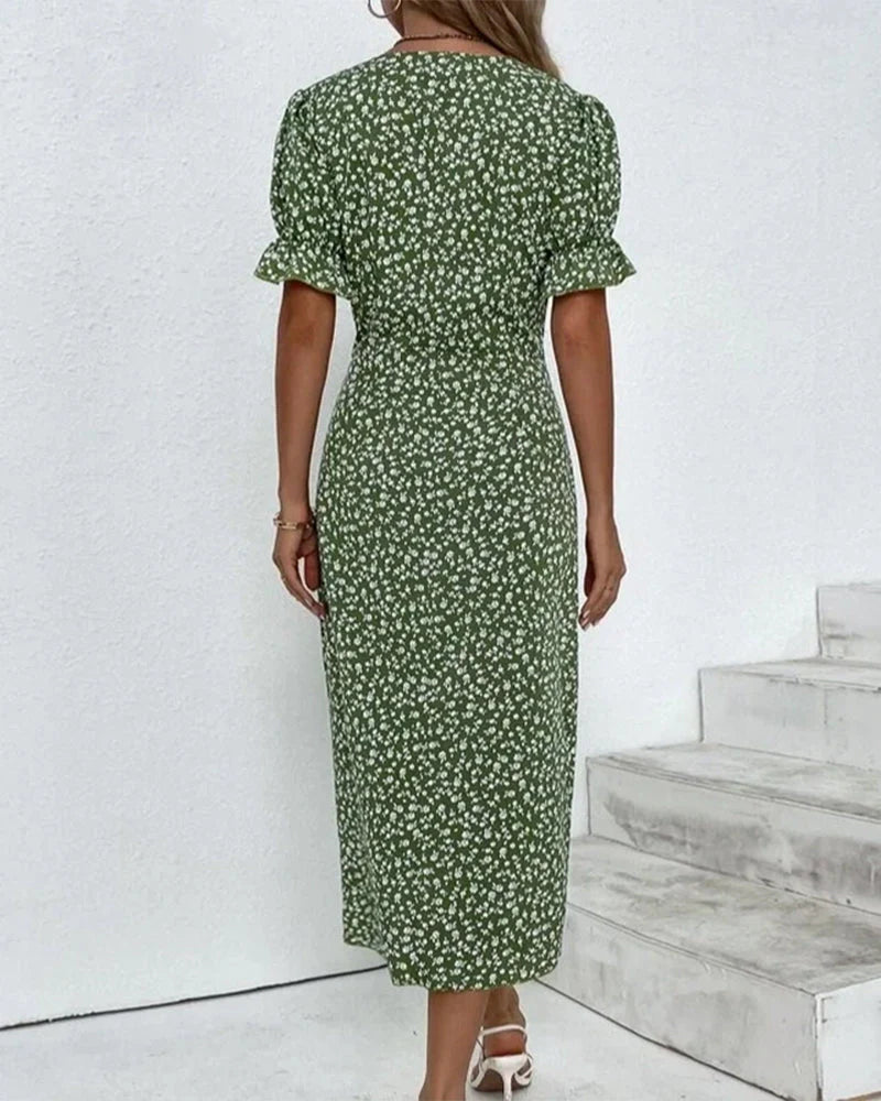 GR - Floral dress with V-neck