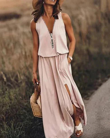 GR | Elegant and stylish V-neck dress for women