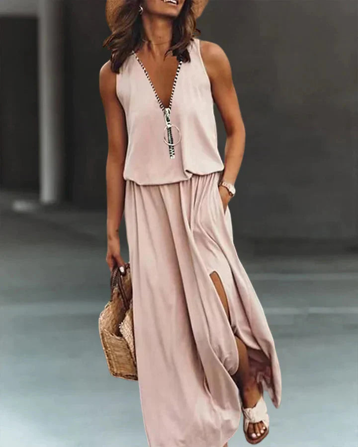 GR | Elegant and stylish V-neck dress for women