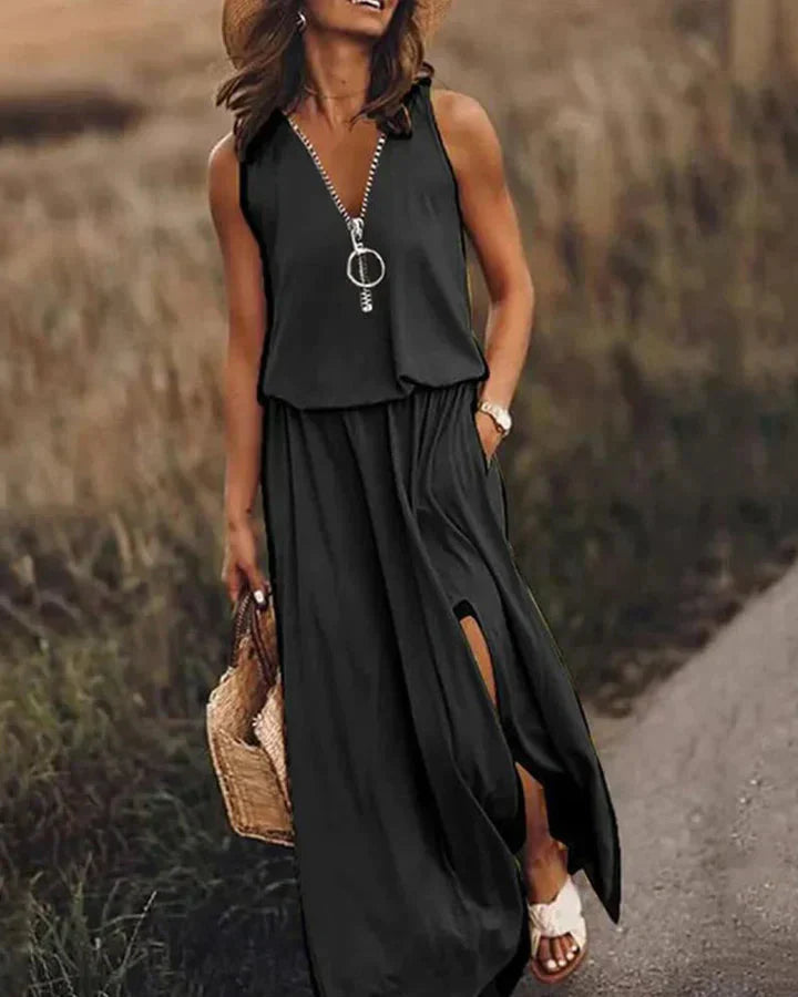 GR | Elegant and stylish V-neck dress for women
