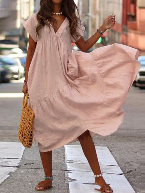 GR | Stylish summer dress with short sleeves