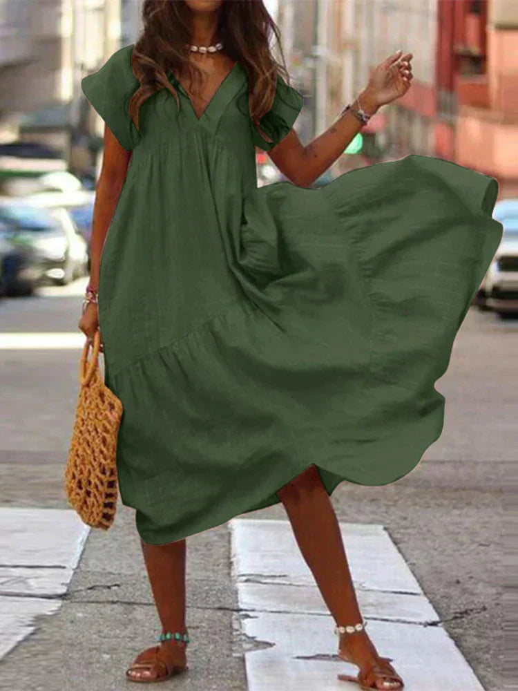 GR | Stylish summer dress with short sleeves