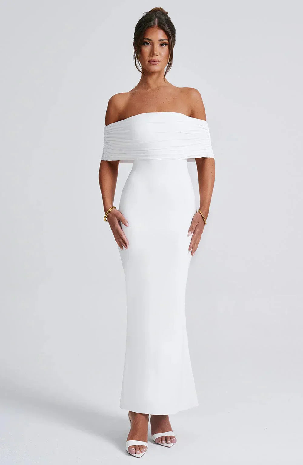 GR | Kleid Offene Rückseite Bodycon Off Shoulder Kleid Elegantes Kleid