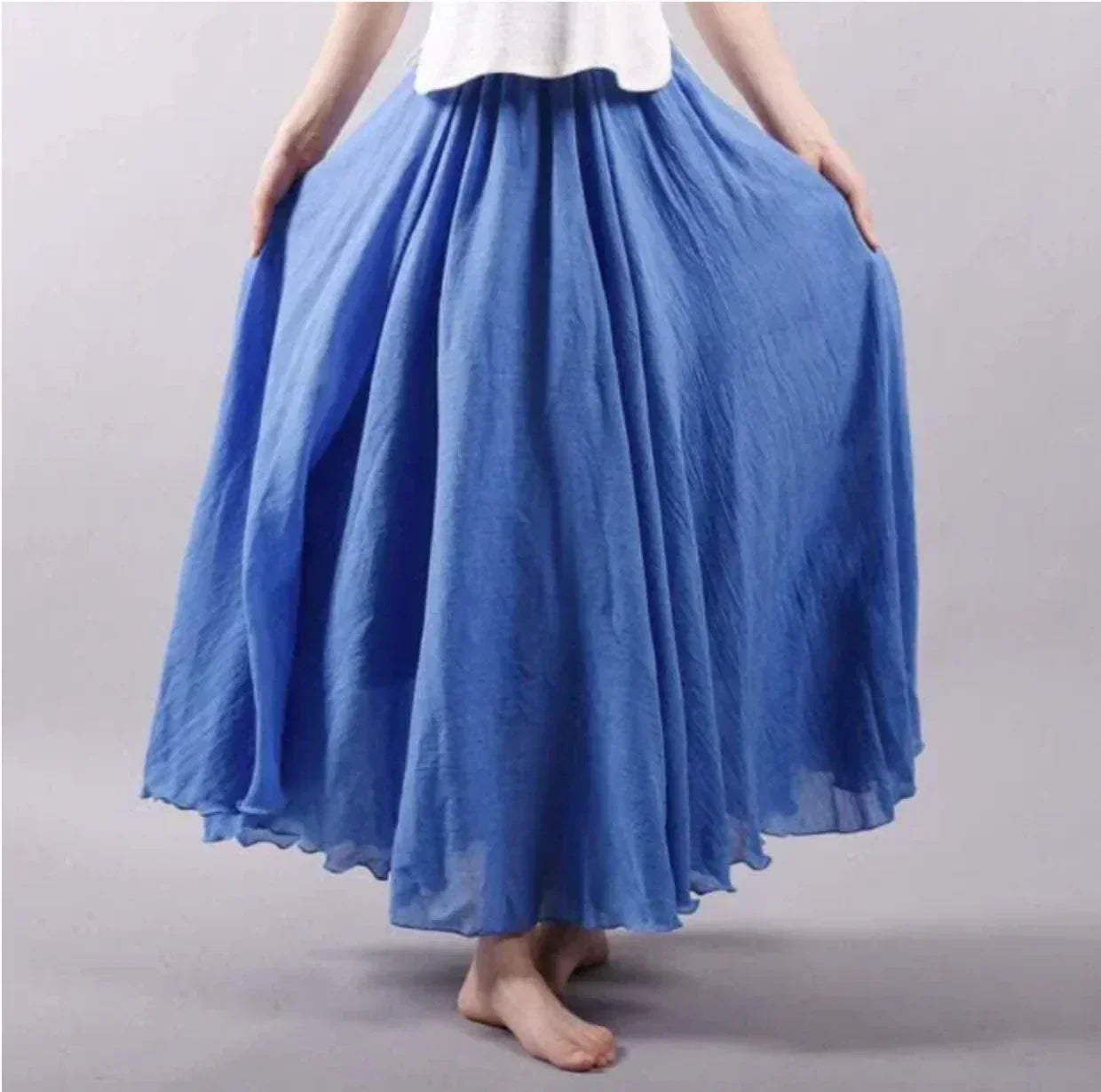 GR | Cotton skirt, high waist, flared skirt, boho skirt