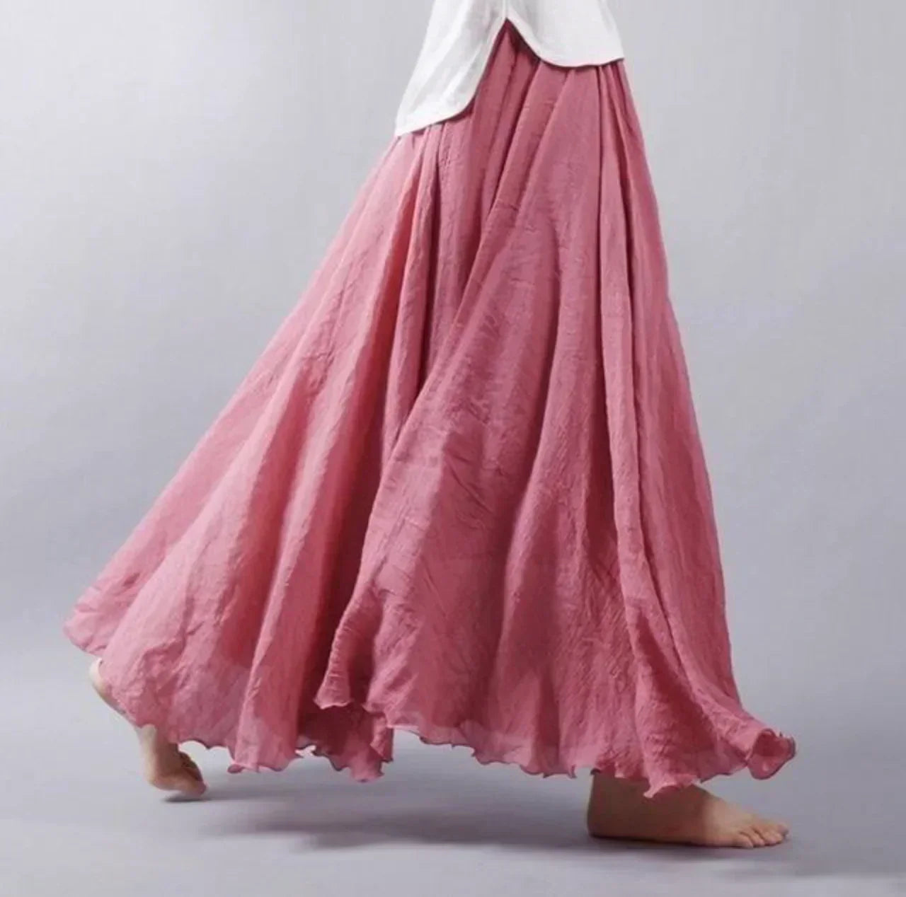 GR | Cotton skirt, high waist, flared skirt, boho skirt