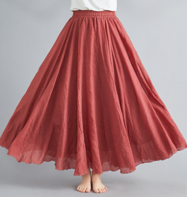 GR | Cotton skirt, high waist, flared skirt, boho skirt