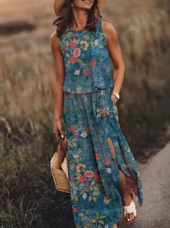 GR | Floral Slit Sun Dress GR | Summer Dress