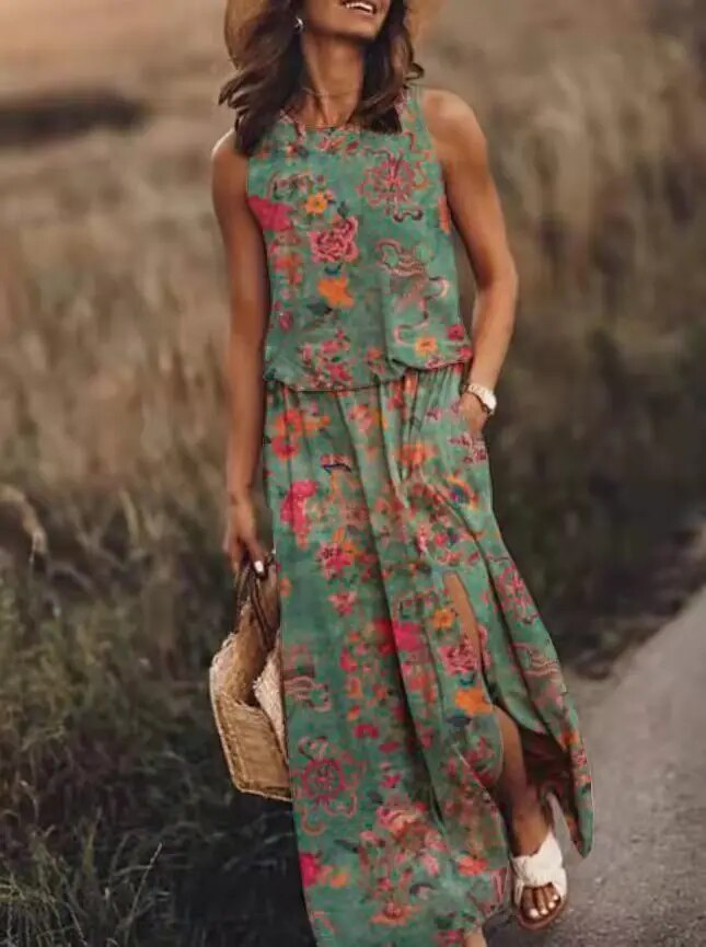GR | Floral Slit Sun Dress GR | Summer Dress