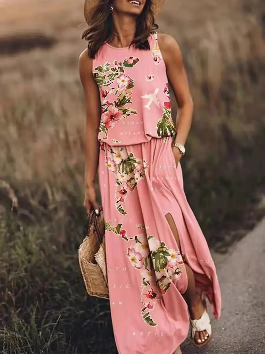 GR | Floral Slit Sun Dress GR | Summer Dress