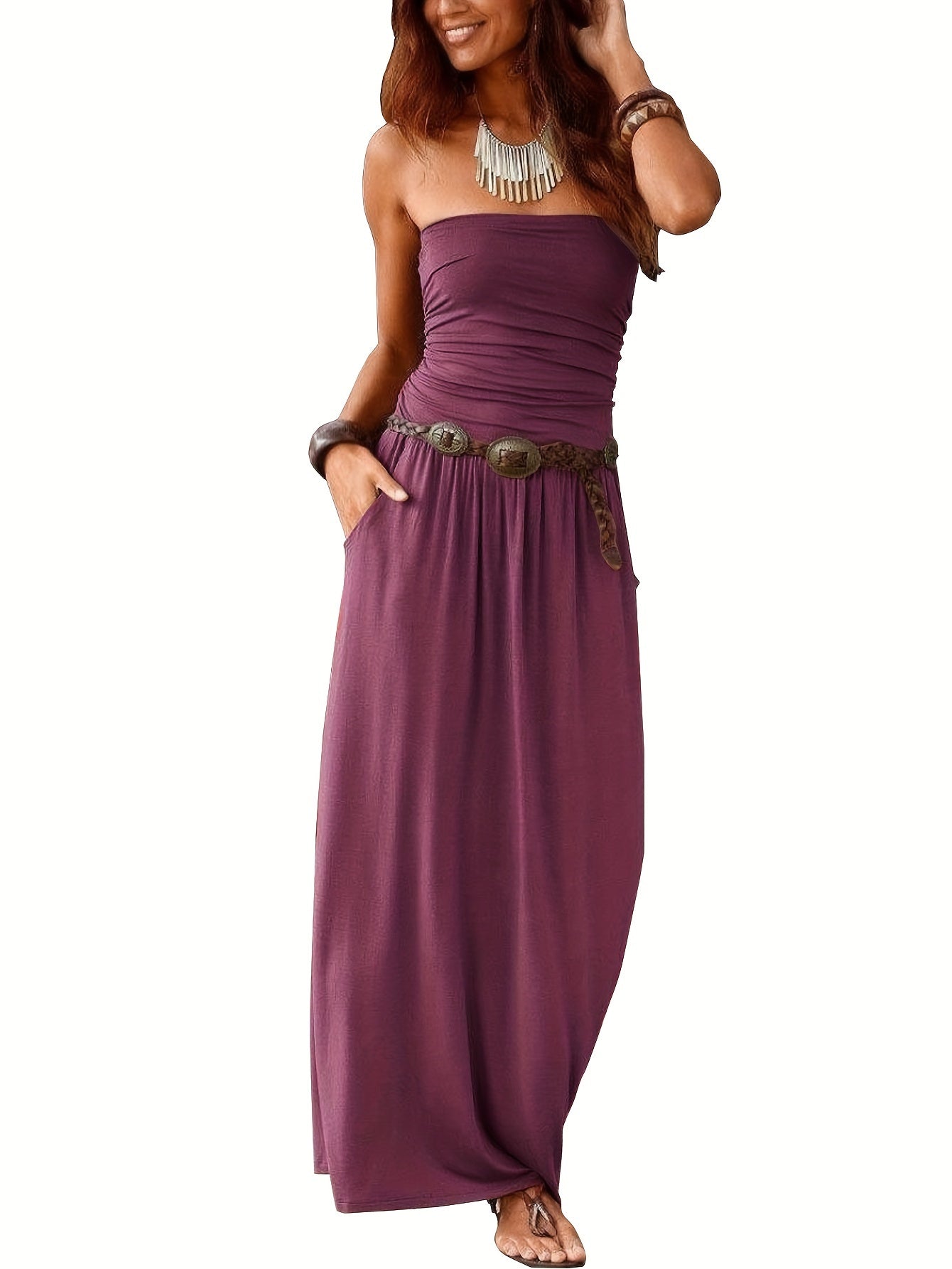 GR | Boho Summer Dress Bustier Dress Tube Dress