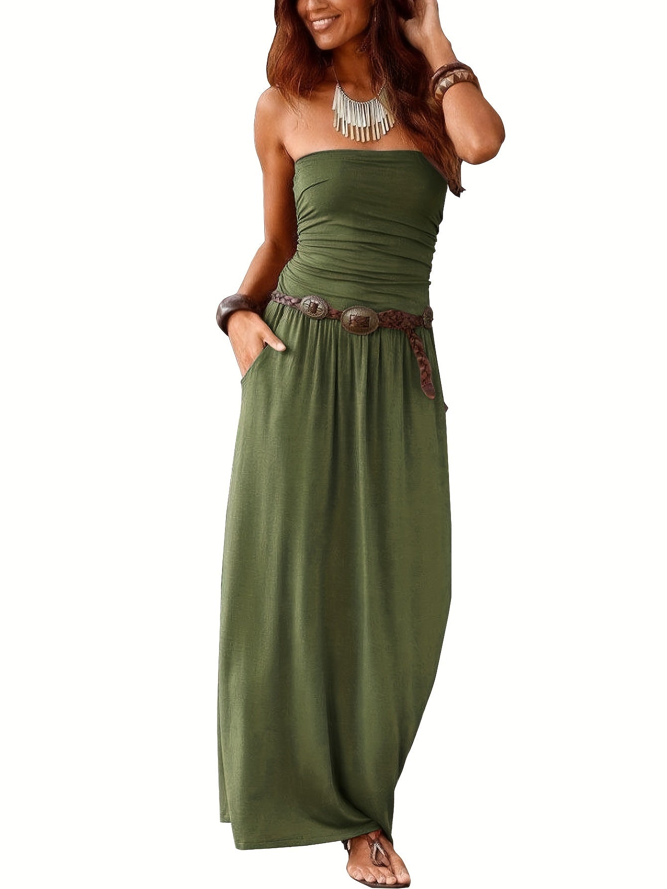 GR | Boho Summer Dress Bustier Dress Tube Dress