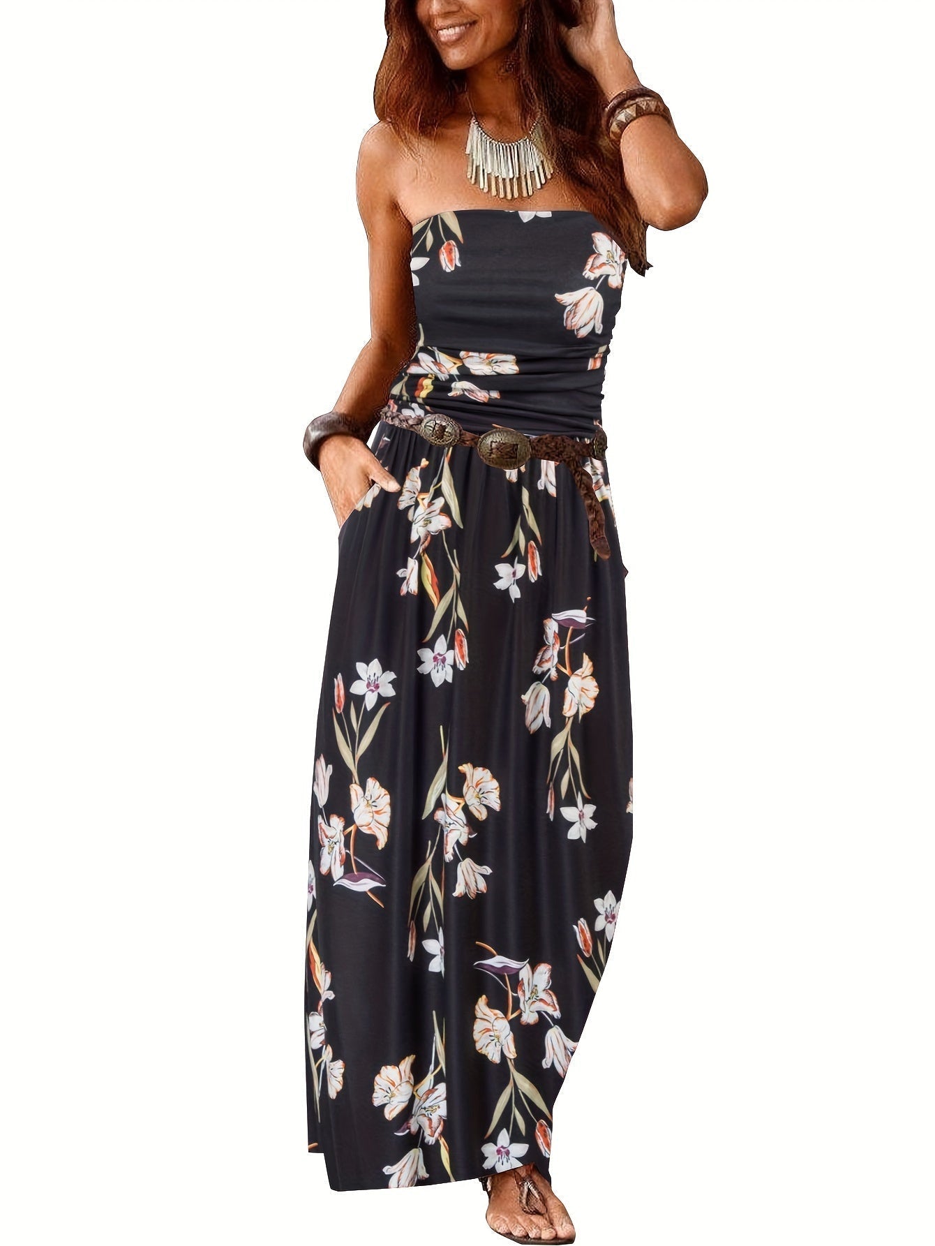 GR | Boho Summer Dress Bustier Dress Tube Dress