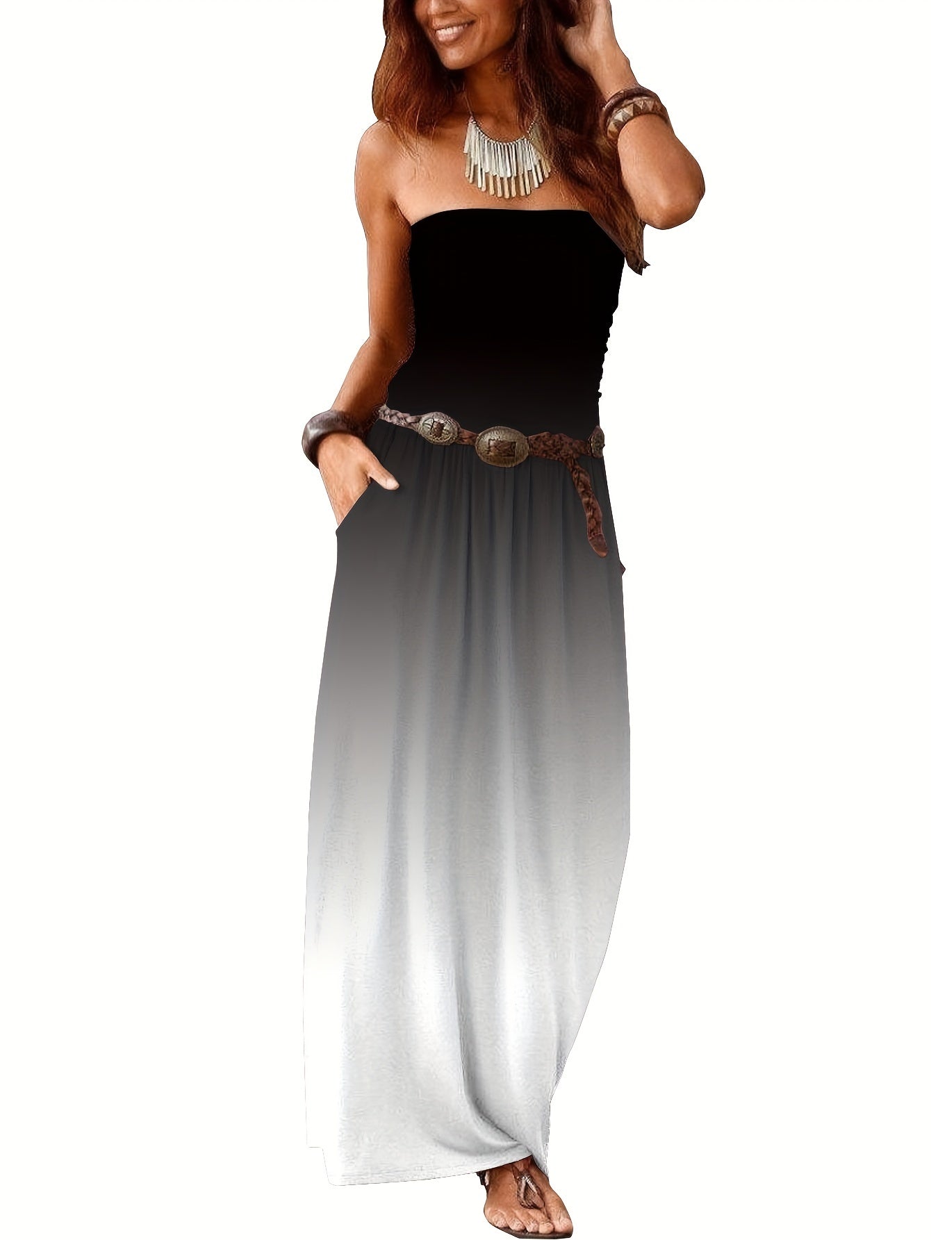 GR | Boho Summer Dress Bustier Dress Tube Dress