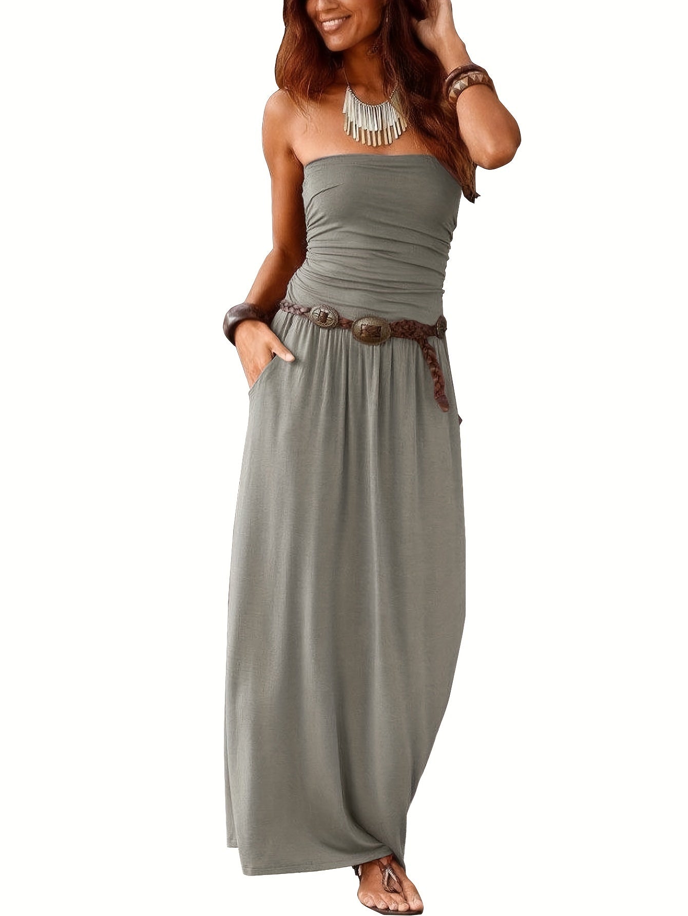 GR | Boho Summer Dress Bustier Dress Tube Dress