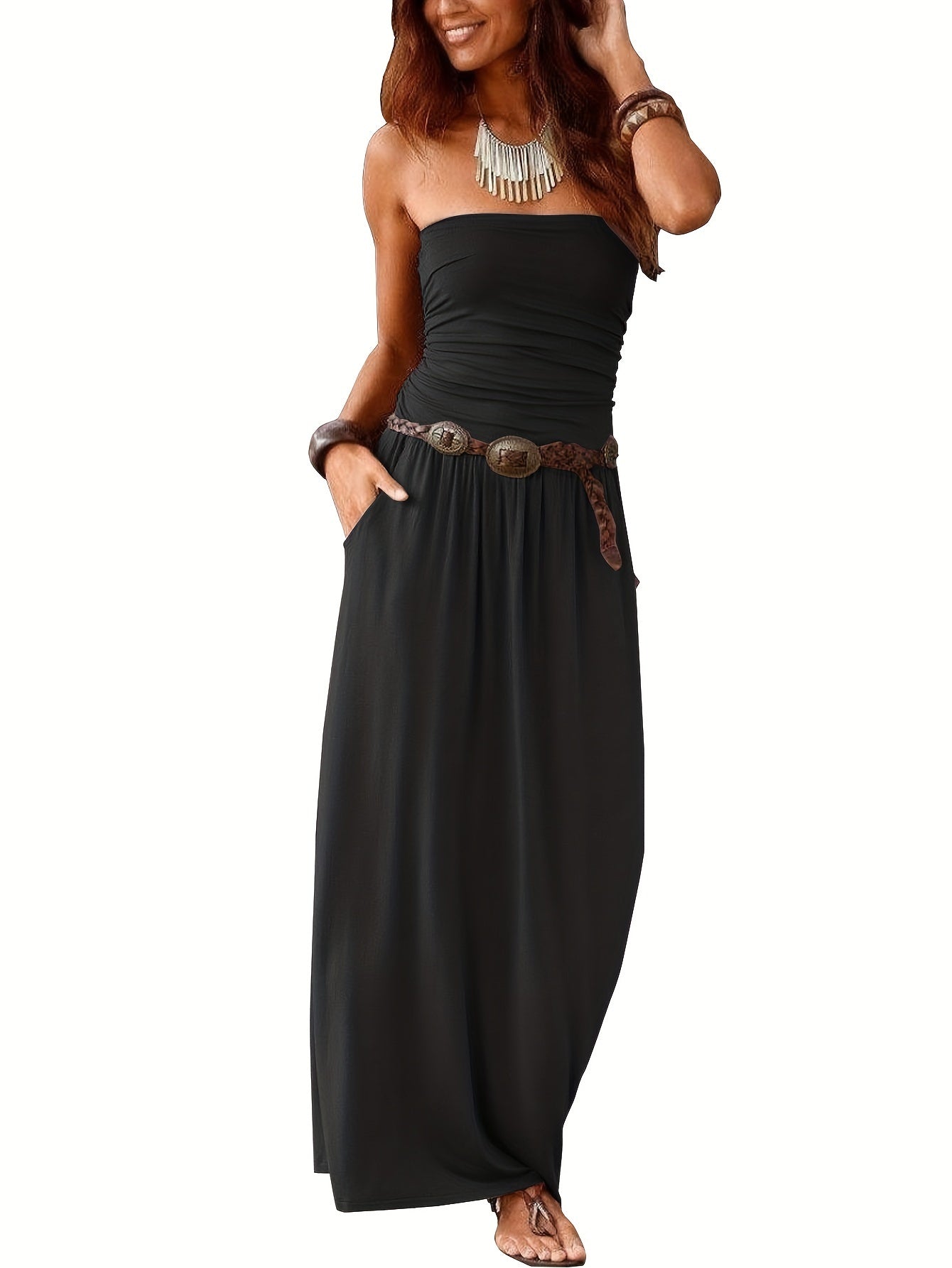 GR | Boho Summer Dress Bustier Dress Tube Dress