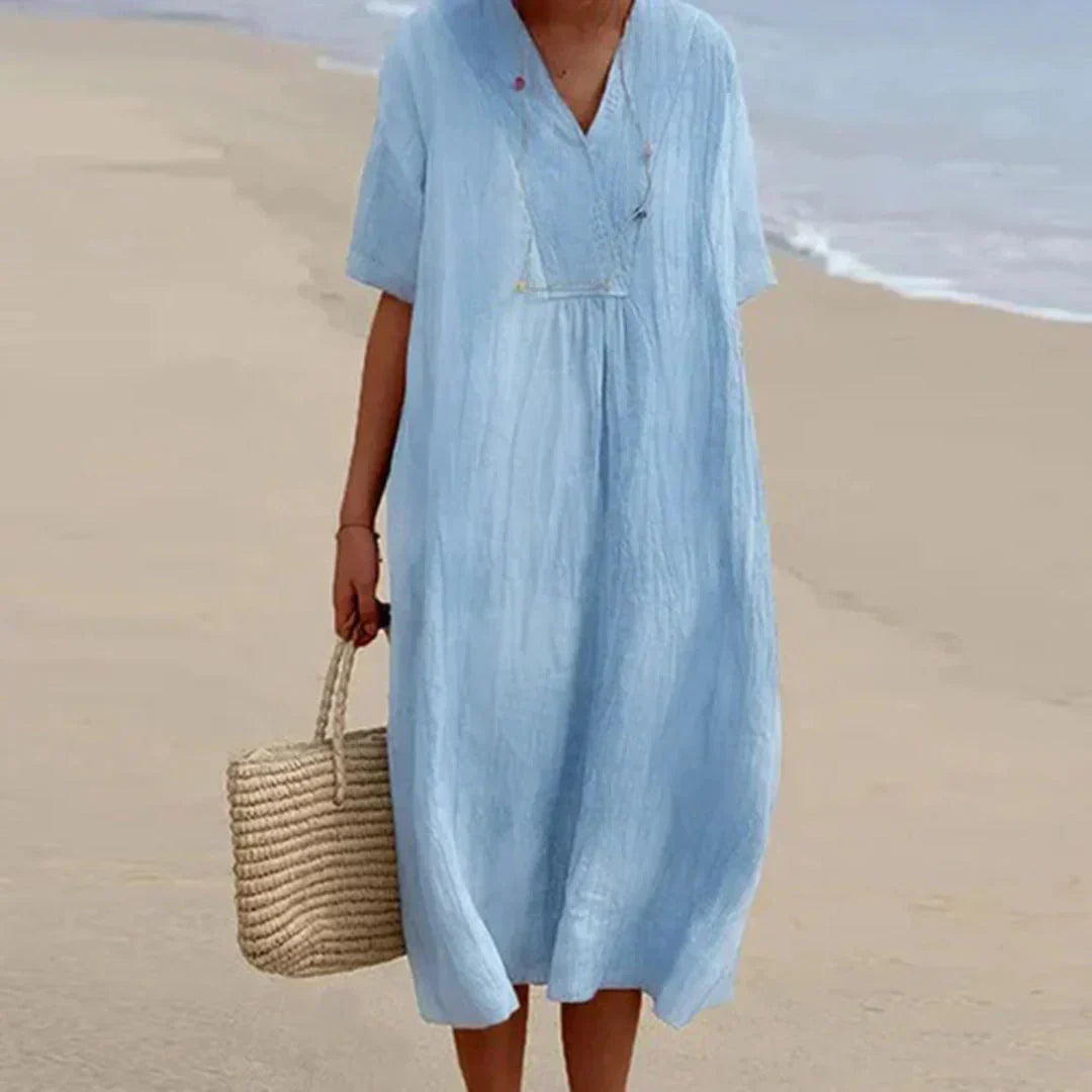 GR | Casual cotton-linen dress