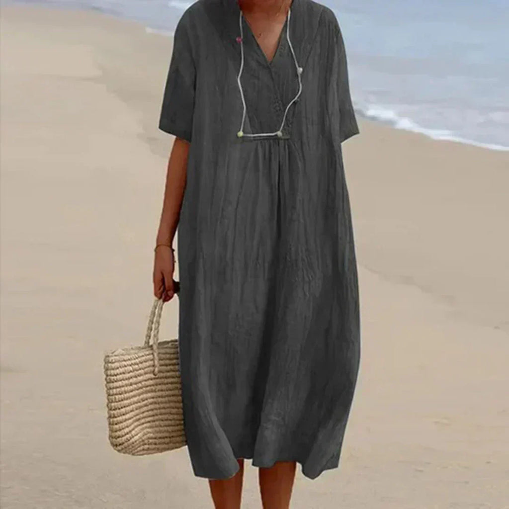GR | Casual cotton-linen dress