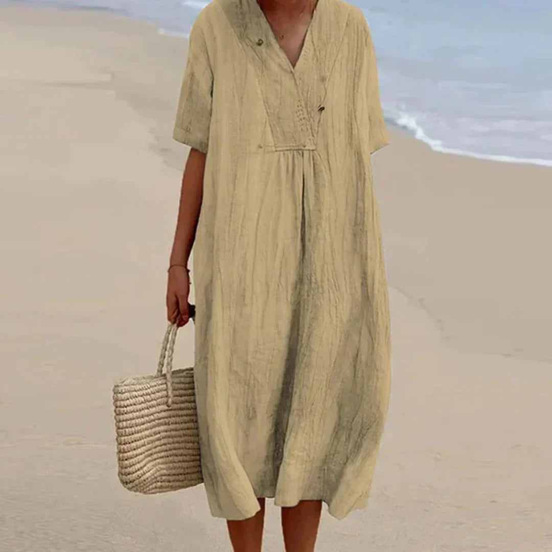 GR | Casual cotton-linen dress