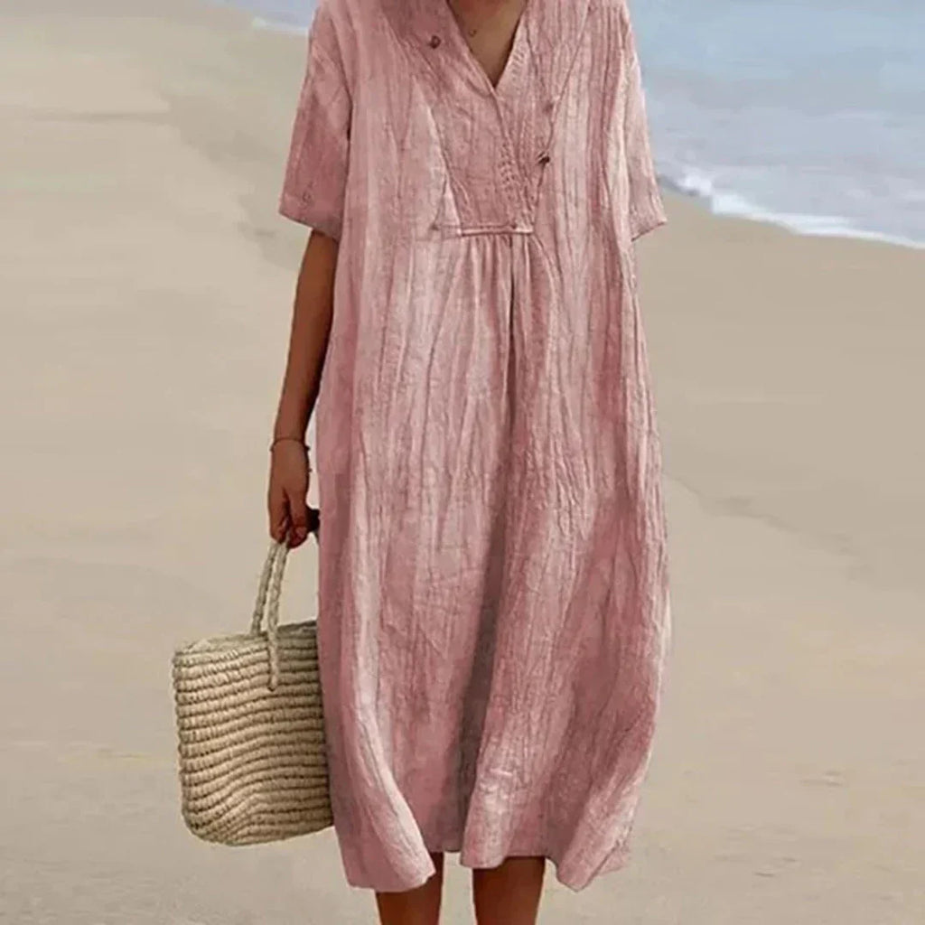 GR | Casual cotton-linen dress