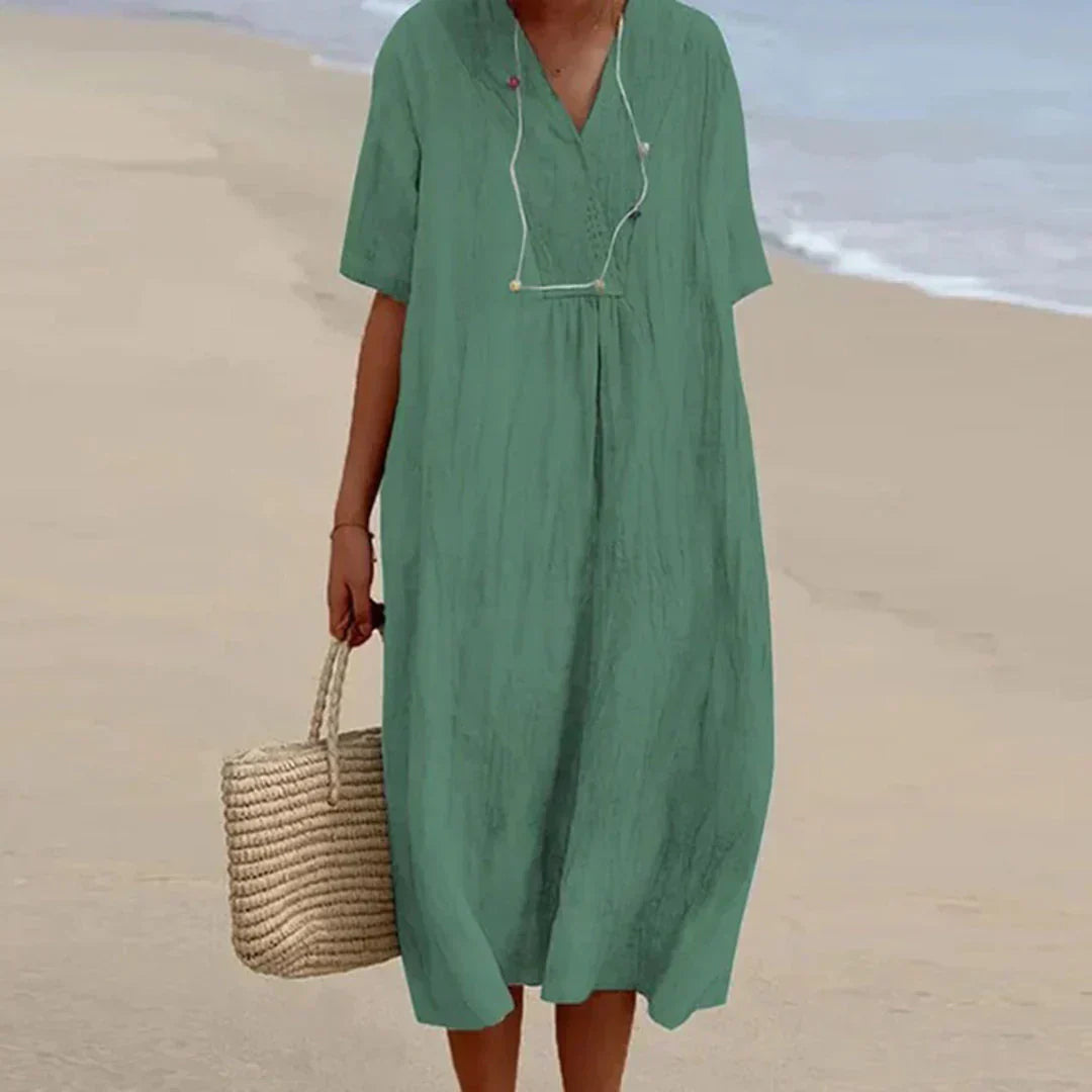 GR | Casual cotton-linen dress
