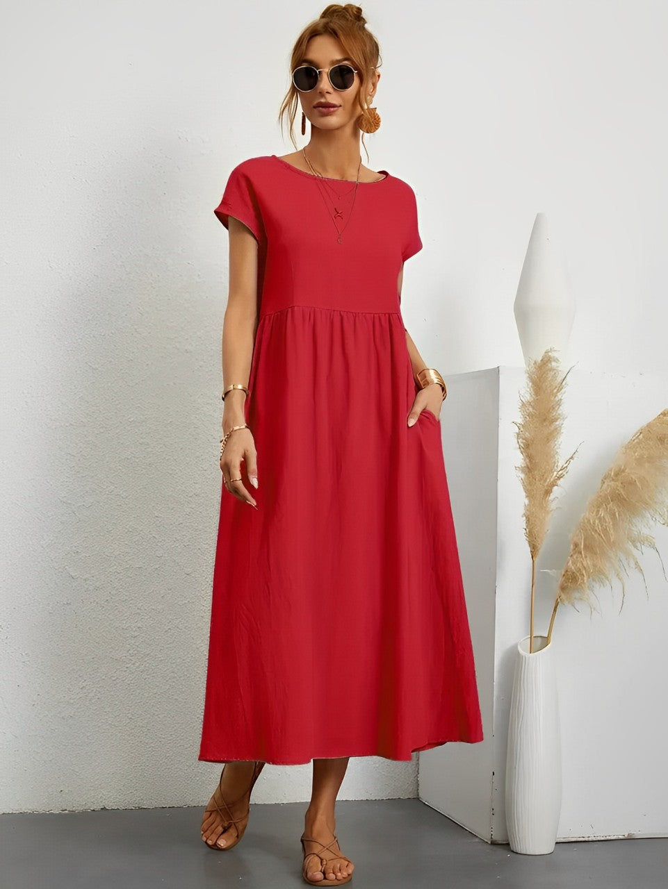 GR | Stunning cotton summer dress with a comfortable cut for warm weather