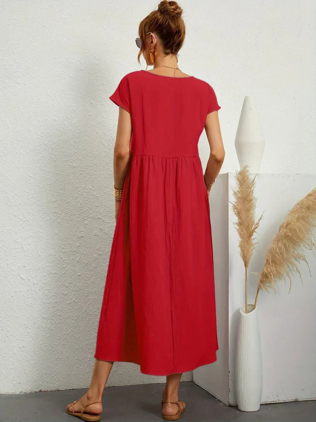GR | Casual Elegant Cotton and Linen Dress