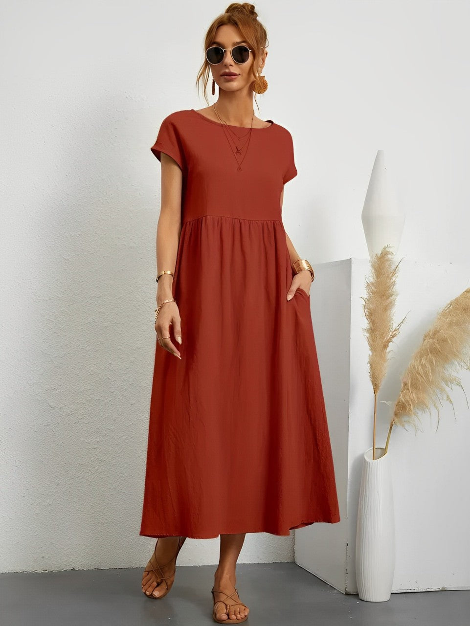 GR | Stunning cotton summer dress with a comfortable cut for warm weather
