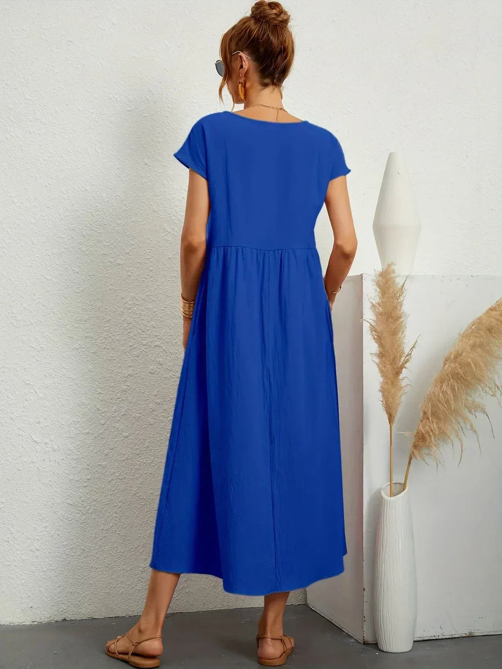 GR | Casual Elegant Cotton and Linen Dress
