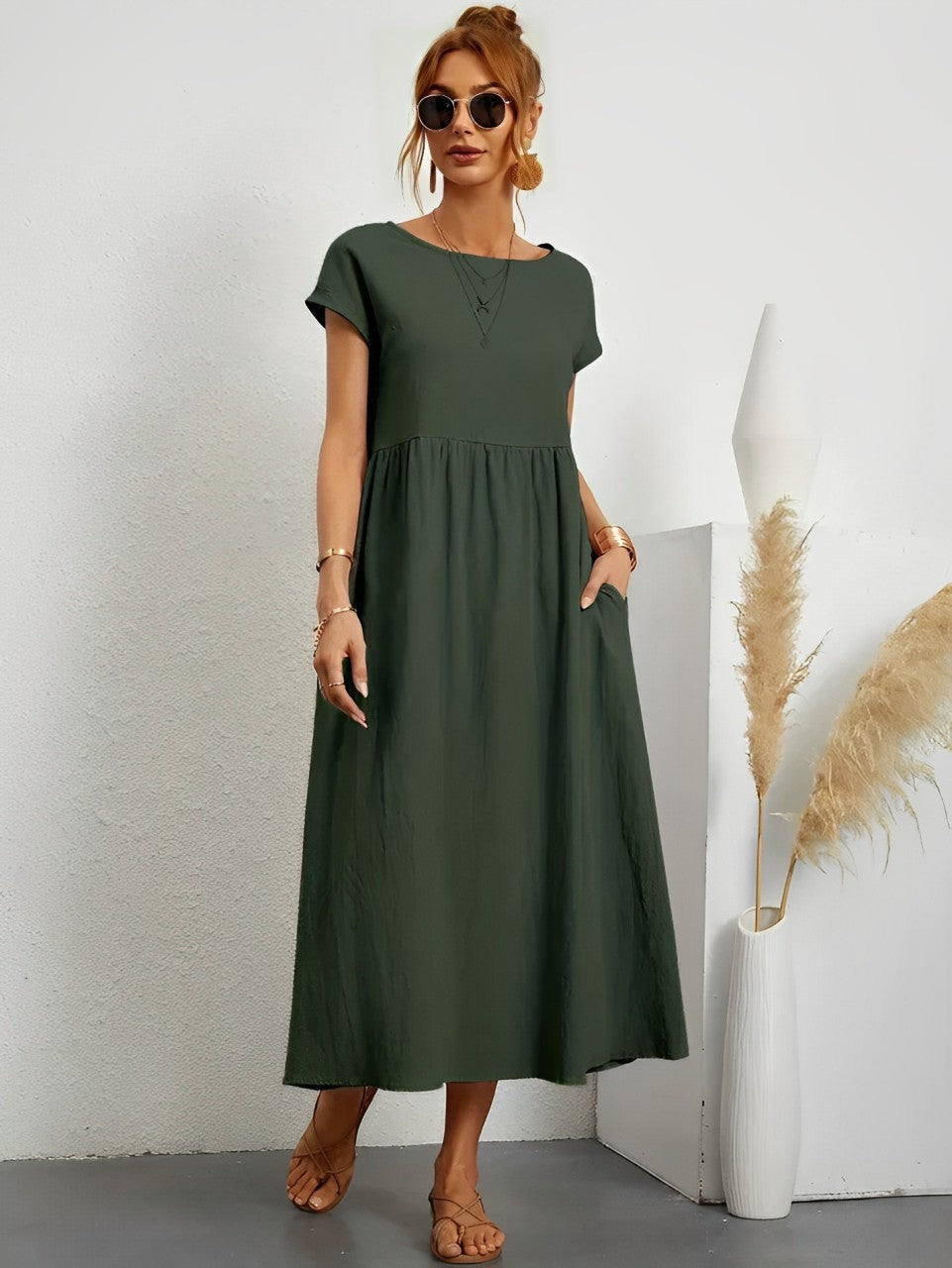 GR | Stunning cotton summer dress with a comfortable cut for warm weather