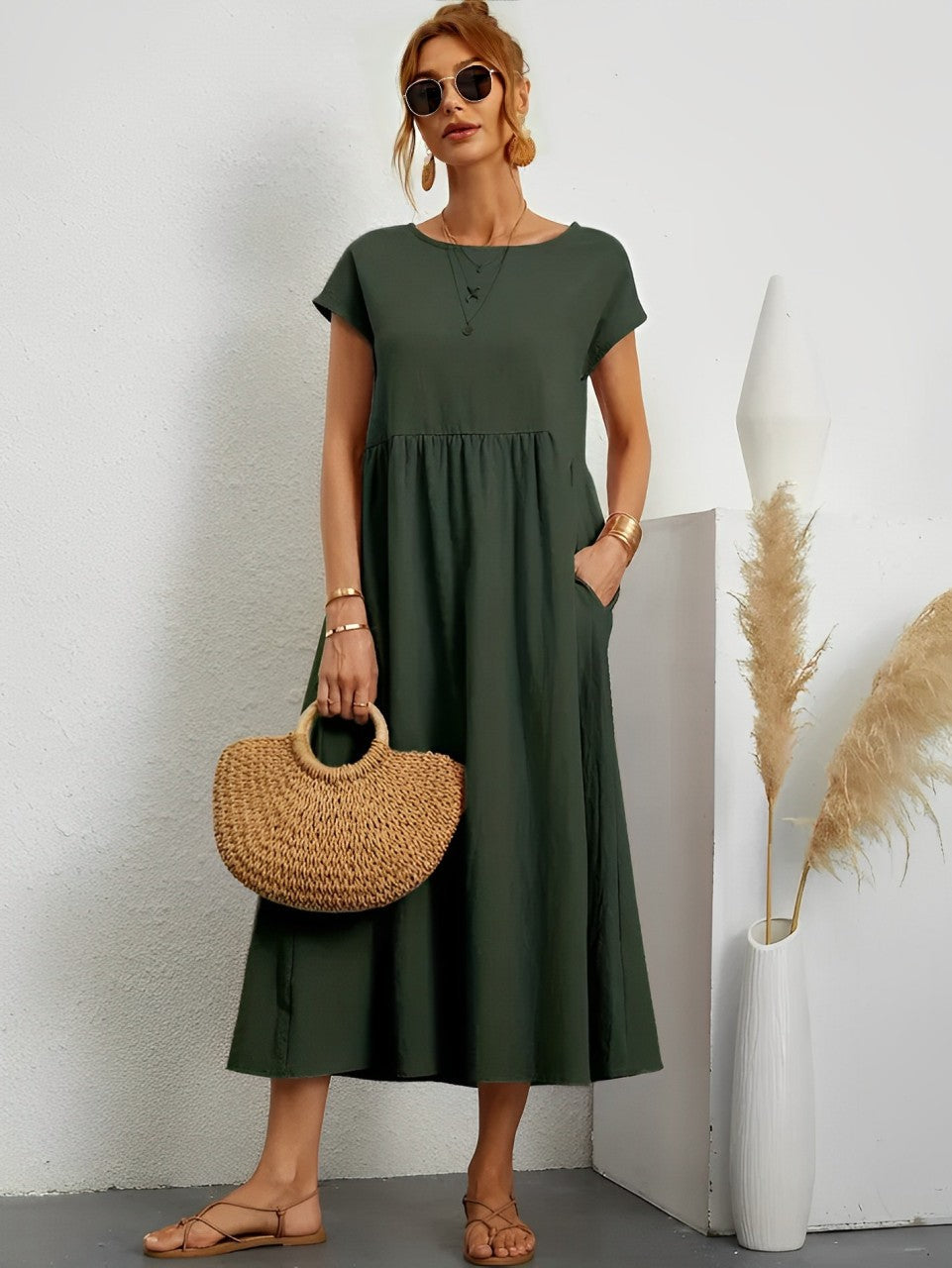 GR | Stunning cotton summer dress with a comfortable cut for warm weather