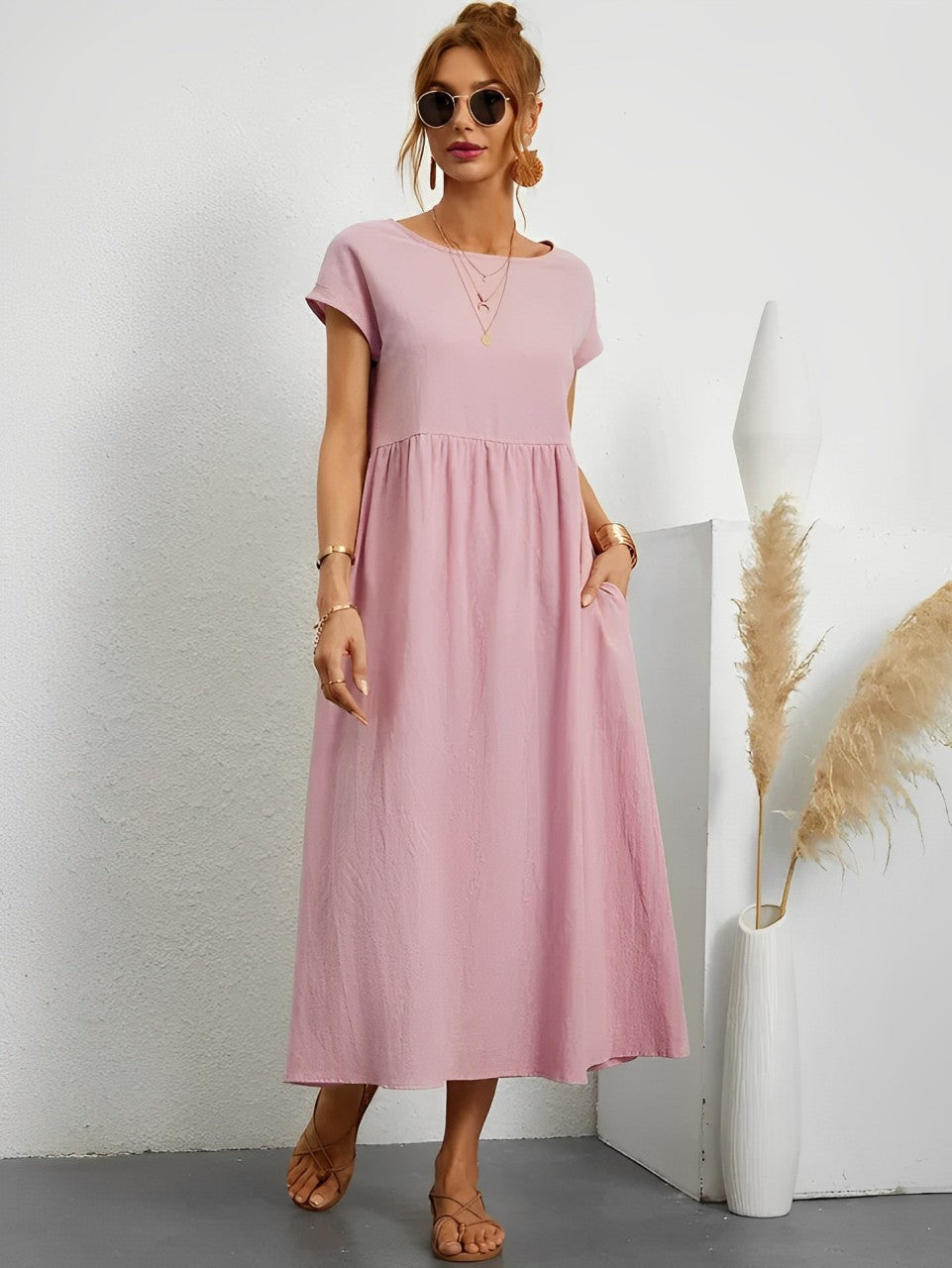 GR | Stunning cotton summer dress with a comfortable cut for warm weather