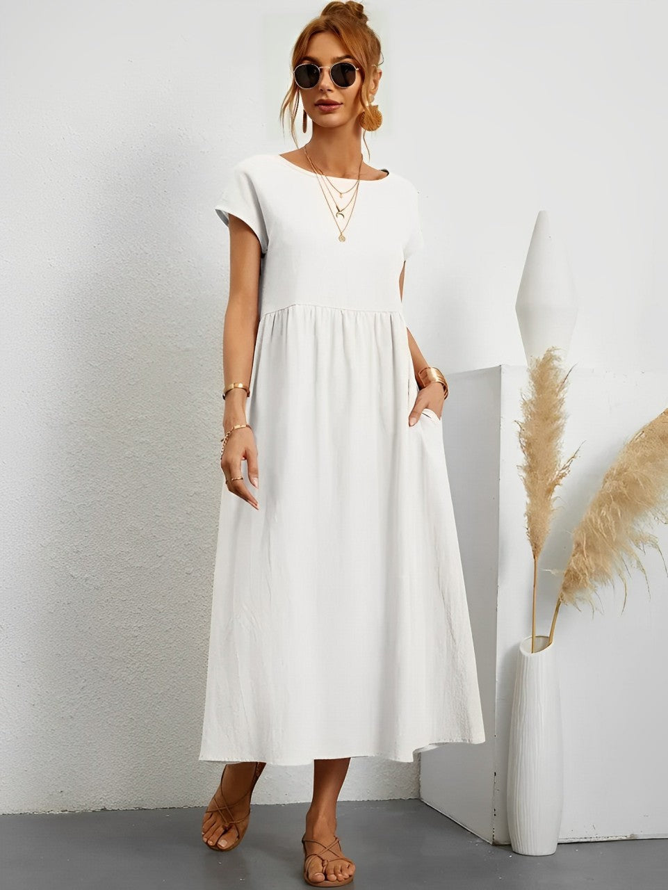 GR | Stunning cotton summer dress with a comfortable cut for warm weather