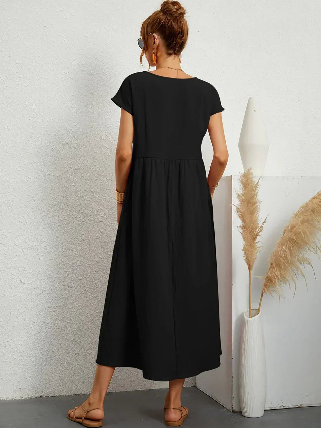 GR | Casual Elegant Cotton and Linen Dress