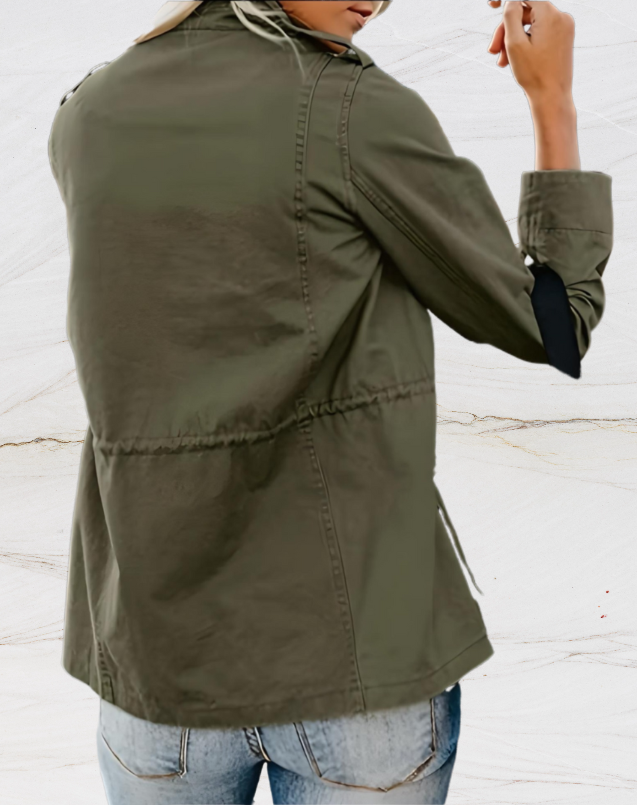 GR | Stylish Zip-Up Utility Jacket
